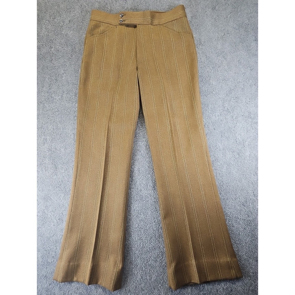 Vintage Farah 31 X 28 Pants Slacks Disco Hippie Striped Flared Bottom 1451